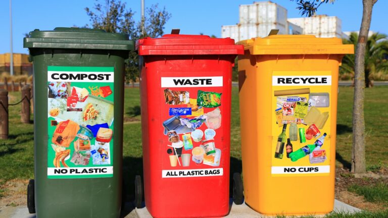Symbol recyklingu i zielone tło ilustrujące gospodarkę obiegu zamkniętego